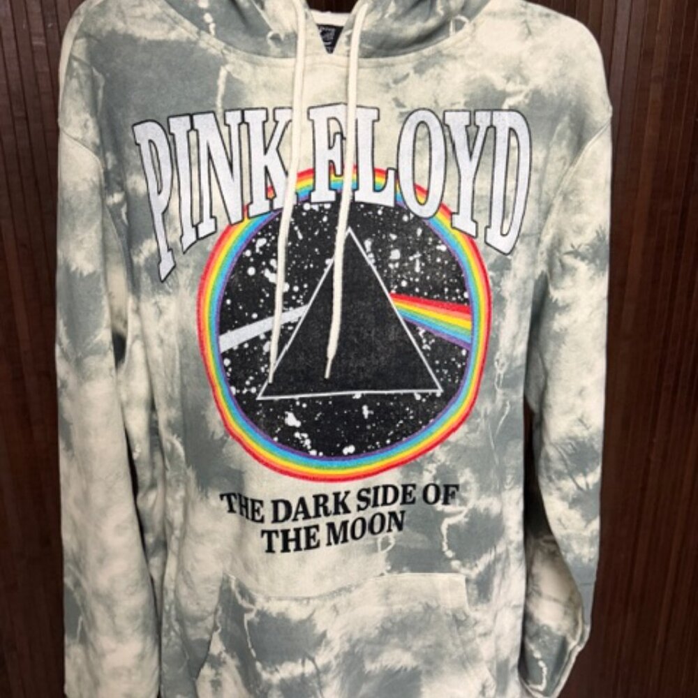 Pink Floyd Dark Side Of The Moon Hoodie Sweatshirt Size XL Tie Dye  (NWT!)